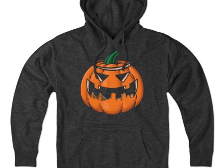 Boston Skyline Jack O  Lantern Hoodie Supply