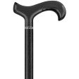 Scratch & Dent Black Triple Wound Carbon Derby Adjustable Walking Cane V1980 Online Sale