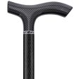 Scratch & Dent Black Triple Wound Carbon Fiber Mini Folding & Adjustable Fritz Walking Cane V1854 Online Sale