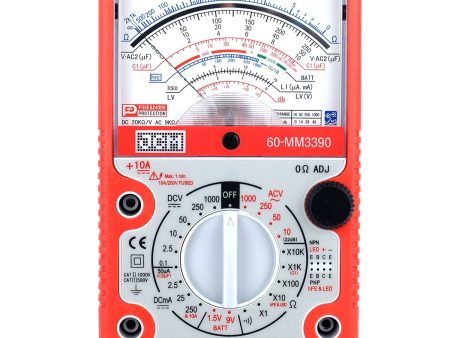 60-MM3390 Analog multimeter w red case For Discount