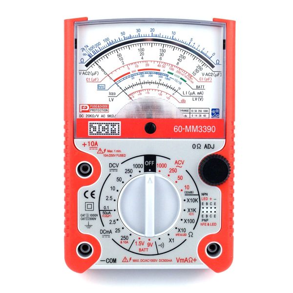 60-MM3390 Analog multimeter w red case For Discount