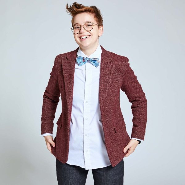 Burgundy Tweed Blazer For Cheap