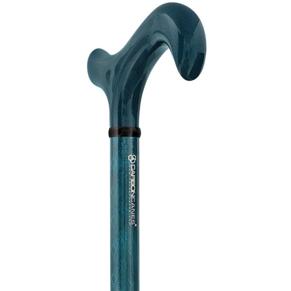 Scratch & Dent Blue 3D Diamond Pattern Adjustable Derby Carbon Fiber Walking Cane  V1845 For Discount