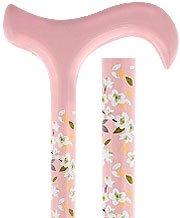 Scratch and Dent  Pink with White Flowers Derby Carbon Fiber Walking Cane V1869 Cheap