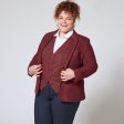 Burgundy Tweed Blazer For Cheap