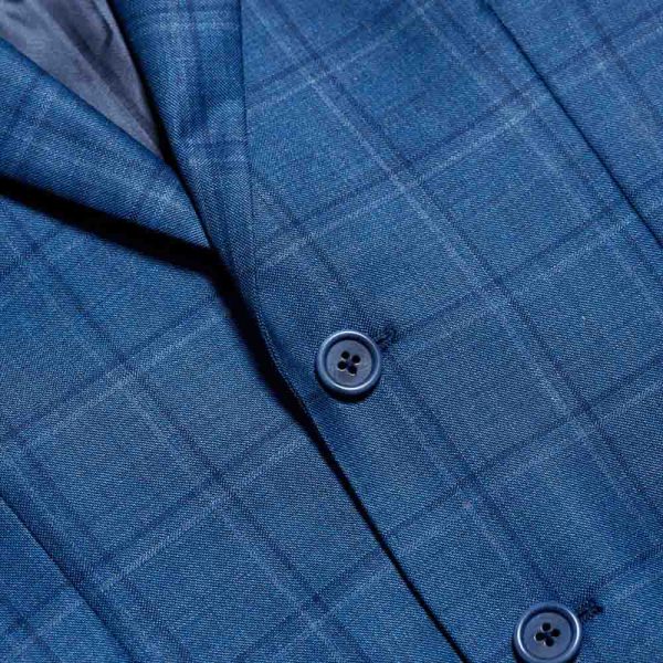 Classic Blue Plaid Blazer Online Hot Sale