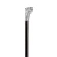 Scratch & Dent Silver 925r Horse Walking Cane with Black Beechwood Shaft and Collar V1837 Online Sale