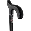 Scratch & Dent Triple Wound Carbon Fiber Black Derby Walking Cane w Collar V1978 For Sale