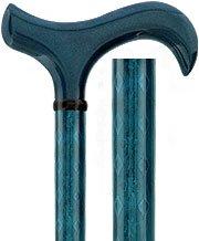 Scratch & Dent Blue 3D Diamond Pattern Adjustable Derby Carbon Fiber Walking Cane  V1845 For Discount