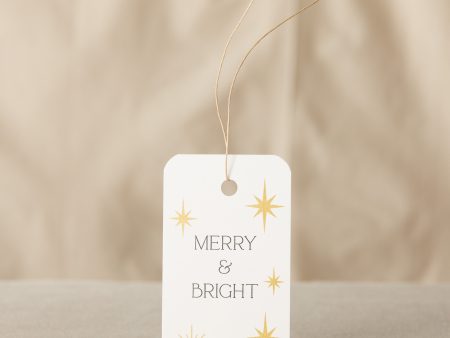 Merry & Bright Gift Tag - 10 Pack Online Sale