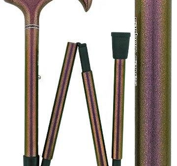 Scratch & Dent Color Changing Metallic Copper Adjustable & Folding Derby Carbon Fiber Walking Cane  V1866 Supply