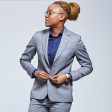 The Georgie Gray Suit Blazer - No Contrast Button Hole For Discount