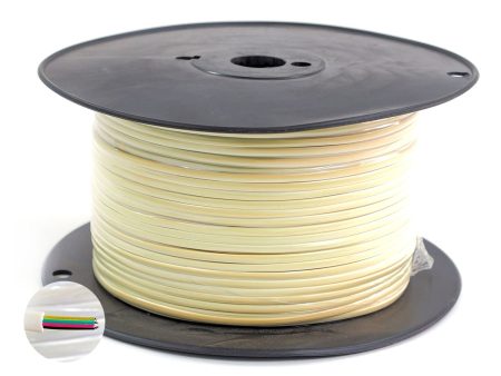 300-4CX7X0.12 500FT Phone Cable 4C FlatWhite For Cheap