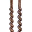 Scratch and Dent  Brown Colortone Classic Rope Twist Derby Handle Walking Cane With laminate Birchwood Shaft  V1594 Cheap