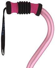 Scratch & Dent Pink Adjustable Offset Walking Cane w  Color matching Grip V1945 Fashion