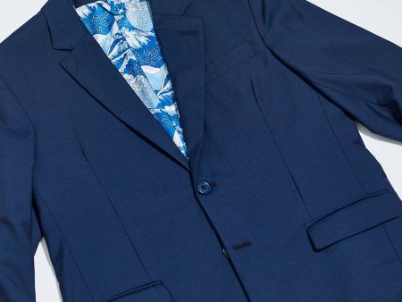 The Georgie Navy Suit Blazer - No Contrast Button Hole Supply