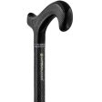 Scratch & Dent Black Triple Wound Carbon Derby Adjustable Walking Cane V1980 Online Sale