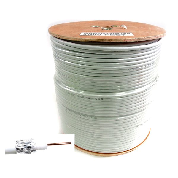 300-RG6UW 1KFT RG6U Coaxial Cable White Discount