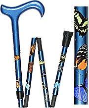 Scratch & Dent Folding Carbon Butterfly Derby Walking Cane With Adjustable Carbon Fiber Shaft V1855 Hot on Sale