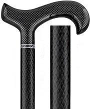 Scratch & Dent Black Triple Wound Carbon Derby Adjustable Walking Cane V1980 Online Sale