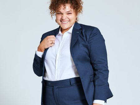 The Georgie Navy Suit Blazer - Extended Sizes Discount