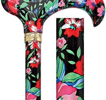 Scratch & Dent Moonlit Floral Derby-Handle Designer Adjustable Cane V1692 Online