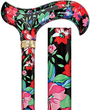 Scratch & Dent Moonlit Floral Derby-Handle Designer Adjustable Cane V1692 Online