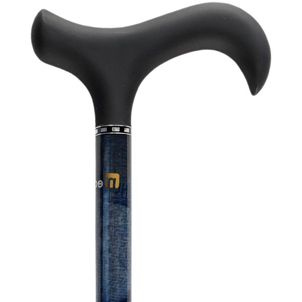 Scratch & Dent Blue Watercolor Derby Carbon Fiber Walking Cane V1864 Fashion