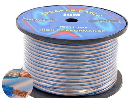 300-AWG10 C 500FT 10GA 2C Clear Spek.Cable For Sale