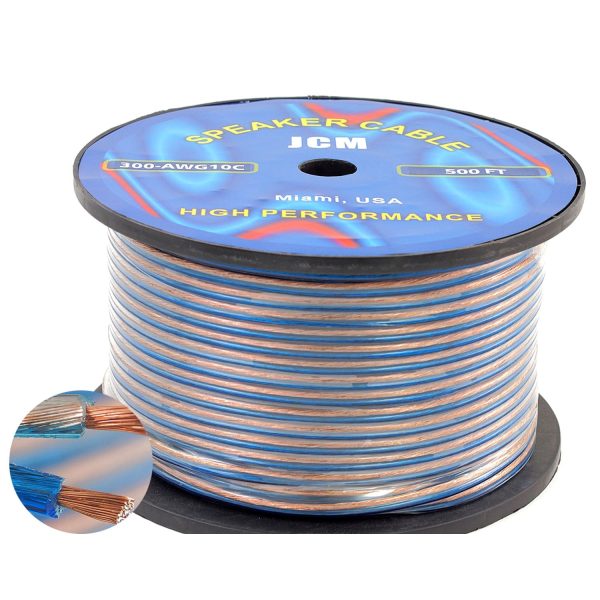 300-AWG10 C 500FT 10GA 2C Clear Spek.Cable For Sale