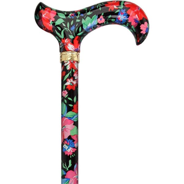 Scratch & Dent Moonlit Floral Derby-Handle Designer Adjustable Cane V1692 Online