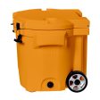 LAKA Coolers 30 Qt Cooler w Telescoping Handle  Wheels - Orange [1086] Sale